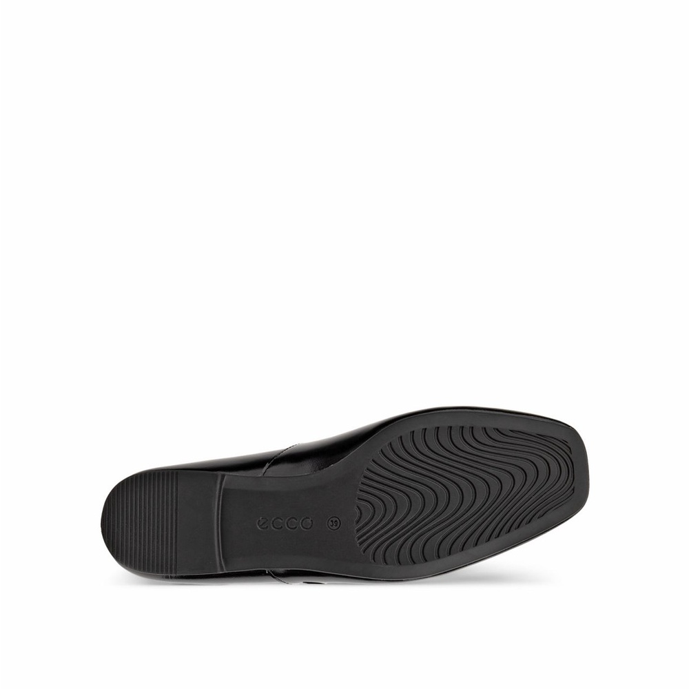 Ecco Black Leather Mary Jane Flats - Picture 3 of 12